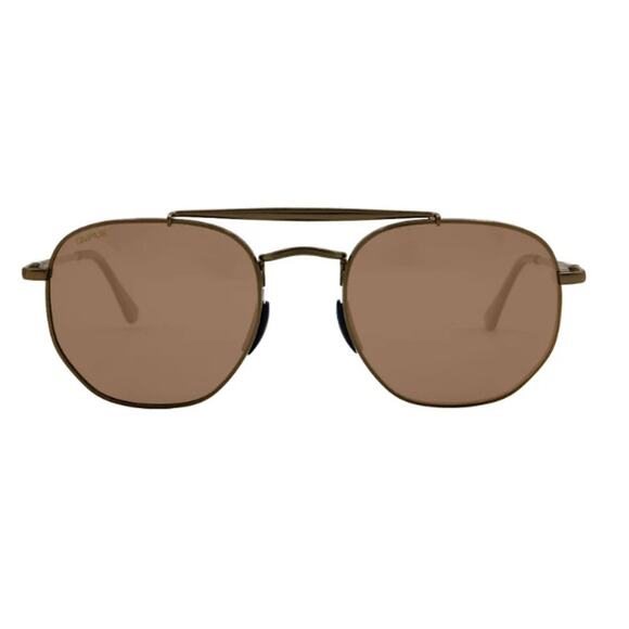 QWAVE Collection JD Polarized Sunglasses, Rust Bronze / Amber Tint - Picture 2 of 7